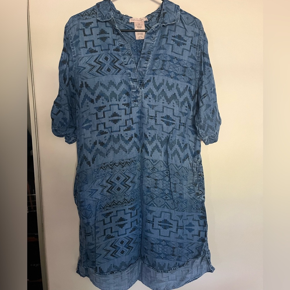 Philosophy Blue Patterned Dress